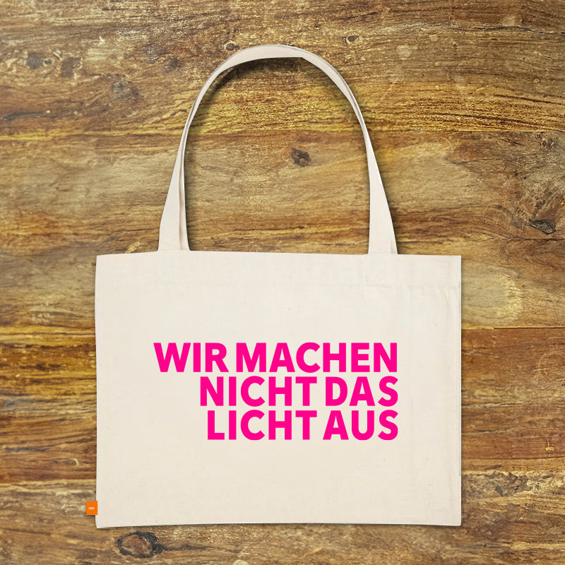 QNO Tasche „Wir machen nicht das Licht aus“