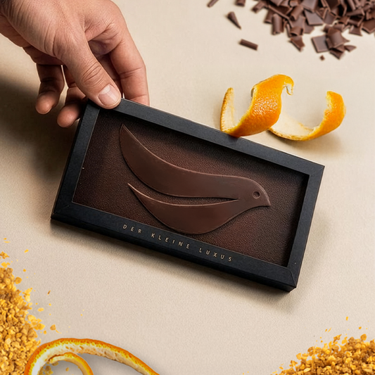 Edelbitterschokolade mit Orangen