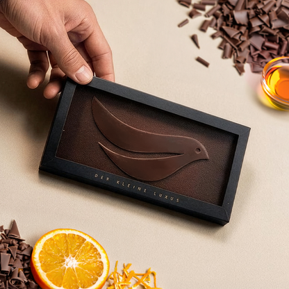 Edelbitterschokolade mit Orangenöl